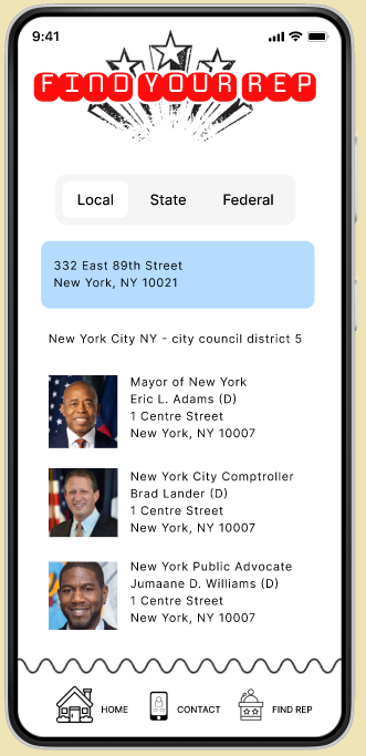 Find Your Rep App Project Thumbnail