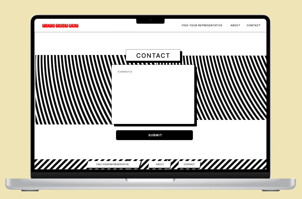 FIND-A-Red desktop prototype contact site admin image
