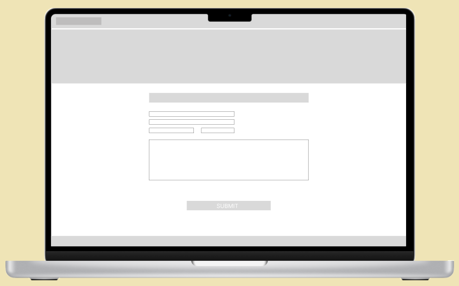 Desktop contact page