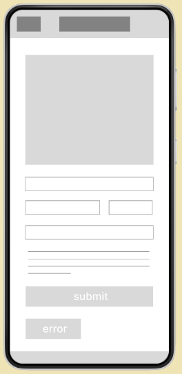 Wireframe address form