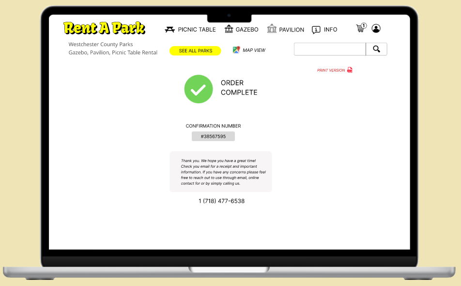 Prototype Confirmation Page Image
