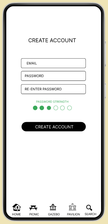Mobile Create Account Prototype