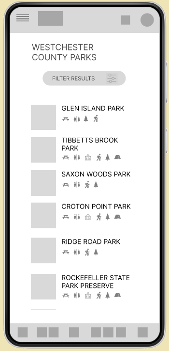 Mobile Park Page with Amenities Icons