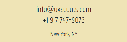 UX SCOUTS contact information